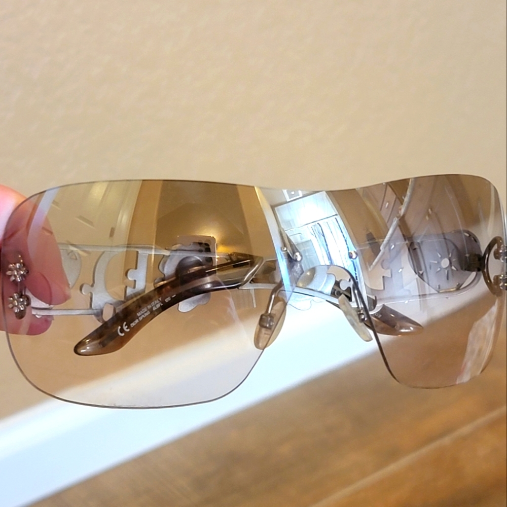 Iconic Dior Shield Sunglasses Y2K Floral